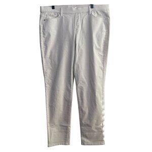 J.Jill Corduroy Pull-On Pants Size Large Moonbeam Stretch Straight Leg NWT